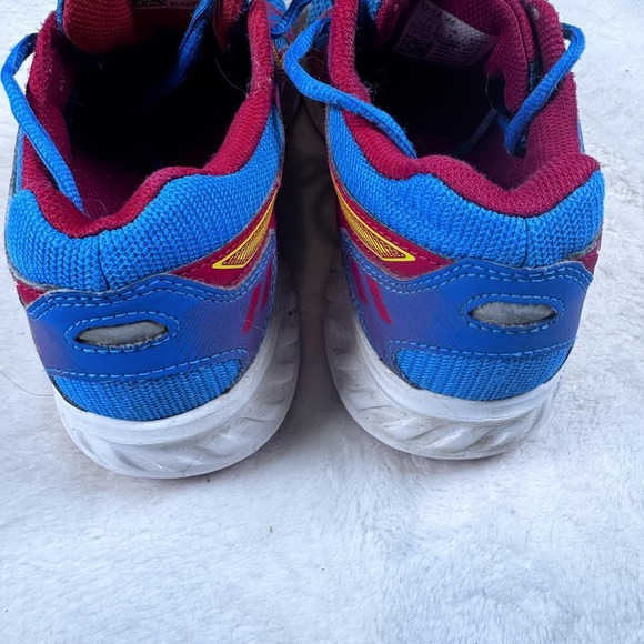 ASICS Running Shoes Youth Size 5 Blue Red Yellow Mesh Lace Up EU 37.5 1014A185 - Picture 8 of 10